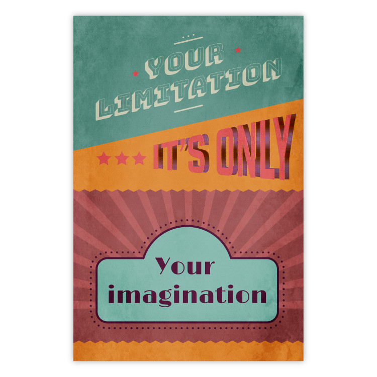 Wall Poster Your Limitation It's Only Your Imagination - colorful pattern with text 129162