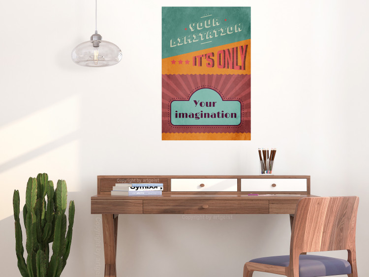 Wall Poster Your Limitation It's Only Your Imagination - colorful pattern with text 129162 additionalImage 4