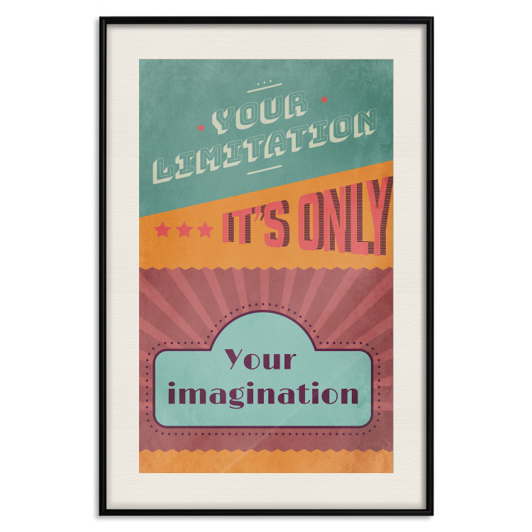 Wall Poster Your Limitation It's Only Your Imagination - colorful pattern with text 129162 additionalImage 19