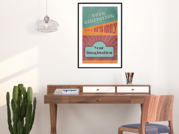 Wall Poster Your Limitation It's Only Your Imagination - colorful pattern with text 129162 additionalImage 23