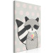 Canvas Print Raccoon Gourmet (1-part) vertical - pastel animal with ice cream 129562 additionalThumb 2