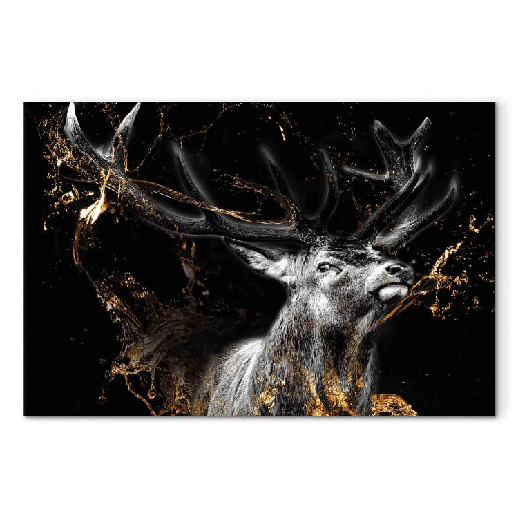 Canvas Art Print Golden Deer (1 Part)  130562 additionalImage 7