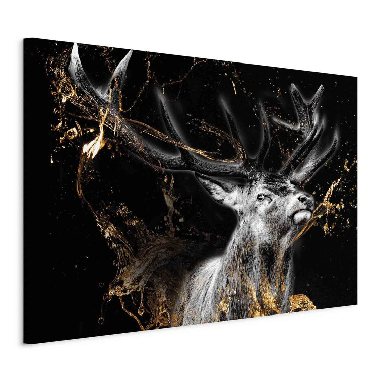 Canvas Art Print Golden Deer (1 Part)  130562 additionalImage 2