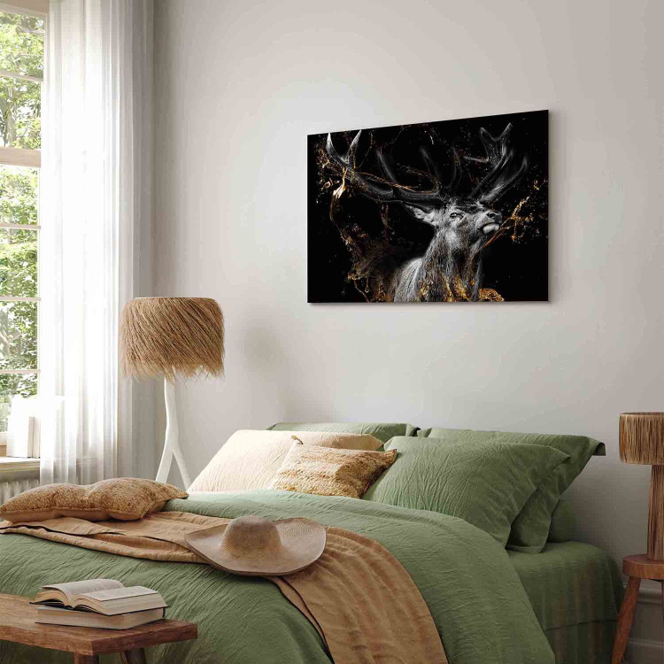 Canvas Art Print Golden Deer (1 Part)  130562 additionalImage 10