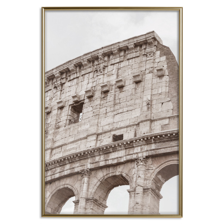 Poster Colosseum - historic city architecture in sepia colors against a sky background 130762 additionalImage 21