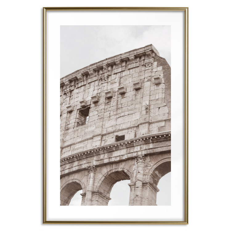 Poster Colosseum - historic city architecture in sepia colors against a sky background 130762 additionalImage 16