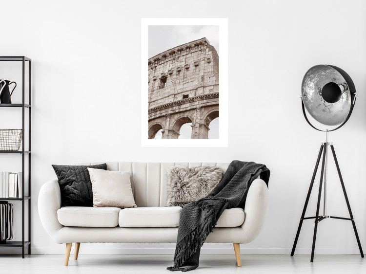 Poster Colosseum - historic city architecture in sepia colors against a sky background 130762 additionalImage 3