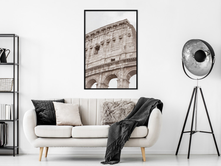 Poster Colosseum - historic city architecture in sepia colors against a sky background 130762 additionalImage 4