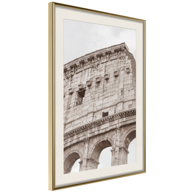 Poster Colosseum - historic city architecture in sepia colors against a sky background 130762 additionalImage 3