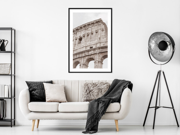 Poster Colosseum - historic city architecture in sepia colors against a sky background 130762 additionalImage 18