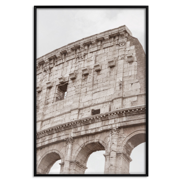 Poster Colosseum - historic city architecture in sepia colors against a sky background 130762 additionalImage 18