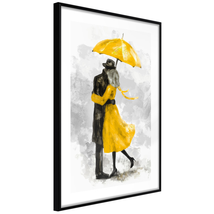 Poster Under the Yellow Umbrella - romantic couple of a yellow woman and a black man 132162 additionalImage 9