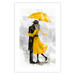 Poster Under the Yellow Umbrella - romantic couple of a yellow woman and a black man 132162 additionalThumb 25