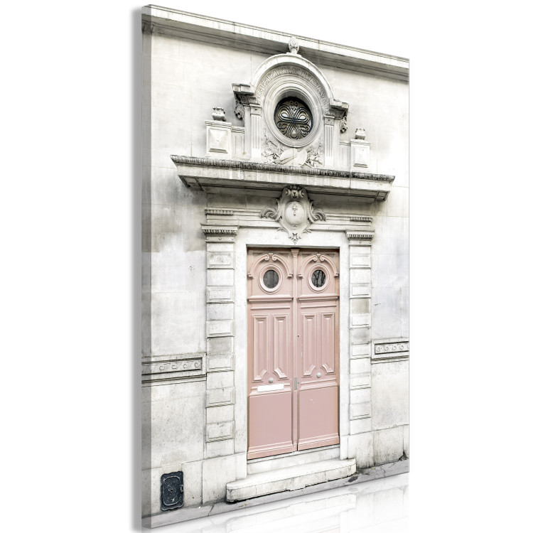 Canvas Pink Paris tenement house door - a photograph of Paris architecture 132262 additionalImage 2