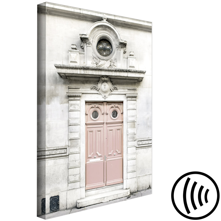 Canvas Pink Paris tenement house door - a photograph of Paris architecture 132262 additionalImage 6