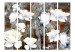 Folding Screen Small Gesture II (5-piece) - composition in white flowers on a dark background 132762 additionalThumb 3