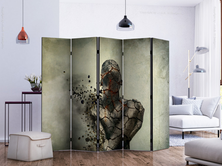 Room Divider Internal Explosion II (5-piece) - abstraction with a woman's silhouette 133362 additionalImage 2
