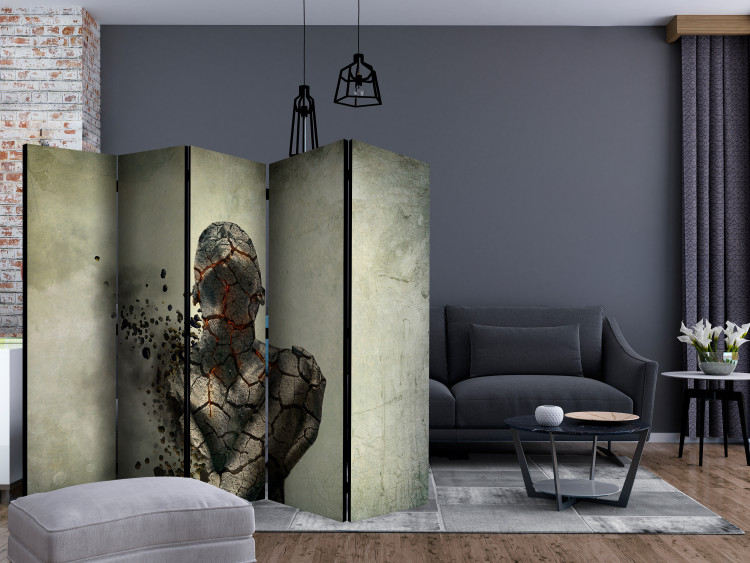 Room Divider Internal Explosion II (5-piece) - abstraction with a woman's silhouette 133362 additionalImage 4