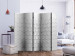 Room Divider Screen Fortress of Illusions II (5-piece) - geometric gray 3D abstract 133462 additionalThumb 2