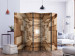 Room Divider Screen Upwards... II - abstract tunnel with wooden geometric figures 133662 additionalThumb 2