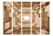 Room Divider Screen Upwards... II - abstract tunnel with wooden geometric figures 133662 additionalThumb 3