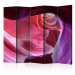 Room Divider Screen Amazing Cave II - long tunnel with purple and pink rocks 133762