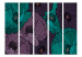 Room Divider Flower Bed II - blue and lilac poppy flowers in a comic style 133962 additionalThumb 3