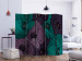 Room Divider Flower Bed II - blue and lilac poppy flowers in a comic style 133962 additionalThumb 2