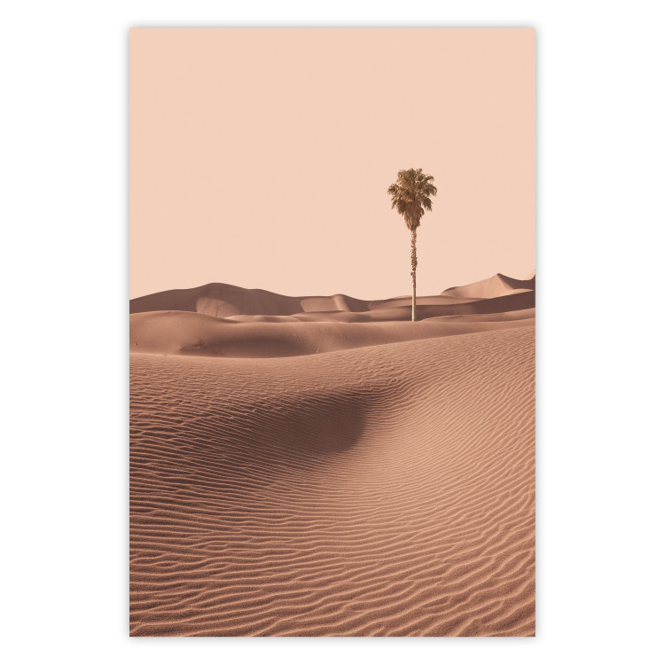 Wall Poster Desert Flora - desert with a tree in an orange composition 134762