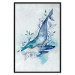 Poster Mr. Whale - large fish from the aquatic world among plants on a light background 135362 additionalThumb 10