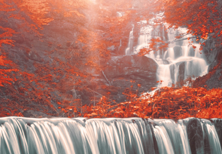Large canvas print Awesome Waterfall - Red [Large Format] 136362 additionalImage 3