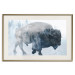 Wall Poster Lonely Horizontal Expedition - walking animal against a winter landscape background 137162 additionalThumb 7