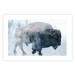 Wall Poster Lonely Horizontal Expedition - walking animal against a winter landscape background 137162 additionalThumb 12