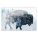 Wall Poster Lonely Horizontal Expedition - walking animal against a winter landscape background 137162