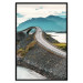 Poster Road through Lakes - landscape of a road and bridge against tall mountains 138762 additionalThumb 20