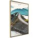 Poster Road through Lakes - landscape of a road and bridge against tall mountains 138762 additionalThumb 9