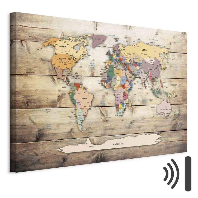 Canvas Print World Map: Colourful Continents 141262 additionalImage 8
