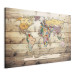 Canvas Print World Map: Colourful Continents 141262 additionalThumb 2
