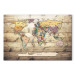 Canvas Print World Map: Colourful Continents 141262