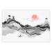 Wall Poster Watercolor Nature - Japanese-Style Abstract Mountain Landscape 145362