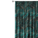 Decorative Curtain Night jungle - a botanical composition with allocasia leaves and gold 147162 additionalThumb 7