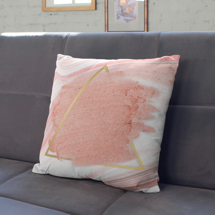 Decorative Microfiber Pillow Pearl planet - an abstract composition on a background of pink streaks cushions 147662 additionalImage 4