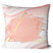 Decorative Microfiber Pillow Pearl planet - an abstract composition on a background of pink streaks cushions 147662