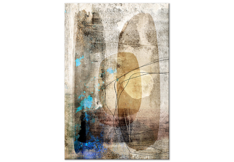 Canvas Print Beige Abstraction (1-piece) - colorful composition in lines and spots 148962