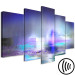 Canvas Art Print Purple Landscape (5-piece) - abstraction with a hint of blue 149262 additionalThumb 6