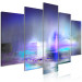 Canvas Art Print Purple Landscape (5-piece) - abstraction with a hint of blue 149262 additionalThumb 2