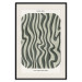 Poster Wavy Shapes - Green Irregular Stripes With a Signature 150062 additionalThumb 27