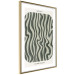 Poster Wavy Shapes - Green Irregular Stripes With a Signature 150062 additionalThumb 12
