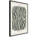 Poster Wavy Shapes - Green Irregular Stripes With a Signature 150062 additionalThumb 8