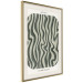 Poster Wavy Shapes - Green Irregular Stripes With a Signature 150062 additionalThumb 13